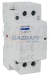 TRACON SHK2-40V11 Installációs kontaktor 230V AC, 50Hz, 2 Mod, 1×NO+1×NC, AC1/AC7a, 40A