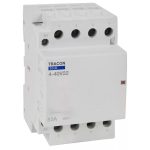   TRACON SHK4-40 Installációs kontaktor 230V AC, 50Hz, 3 Mod, 4×NO, AC1/AC7a, 40A