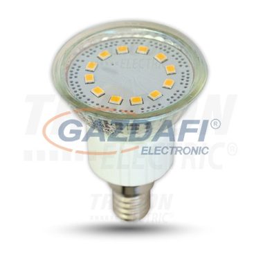 TRACON SMD-E14-12-CW SMD LED spot fényforrás 230V, 50Hz, E14, 3W, 6400K, 235lm, 12×LED2835, 120°, EEI=A+