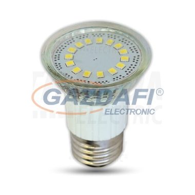 TRACON SMD-E27-15-CW SMD LED spot fényforrás 230V, 50Hz, E27, 4W, 6400K, 320lm, 15×LED3528, 120°, EEI=A+