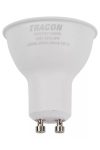 TRACON SMDSGU108CW Bec Led spot cu carcasă de plastic LED SMD spot cu cip SAMSUNG 230V, 50Hz, GU10.8W, 620lm, 6500K, 120 °, cip SAMSUNG, EEI = A +