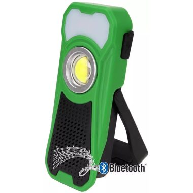 TRACON STLBT10W Akkumulátoros LED kézi lámpa Bluetooth hangszóróval 10/3W, 6000K, 3.7V 3000mAh, 500/180lm, 3, 5h, Bluetooth 4.2