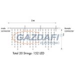   TRONIX 007-048 PS230 Jégcsap fényfüggöny, 2x0,8m , fekete vezetékkel, 3000K WW