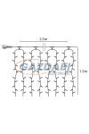 TRONIX 010-018 LED-es fényfüggöny, 2.6 m, 494 LED, fehér kábel, meleg fehér fény, IP44