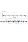 TRONIX 010-115 fő kábel fényfüggönyhöz, 5 szálas, 500 cm, fekete, IP44