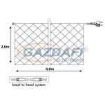   TRONIX 033-038 Fényfüzér, 230V, 400x200cm, 648 LED, WW LED, fekete vezeték