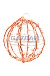 TRONIX 571-052 Kültéri 3D-dekor gömb, 50cm, narancssárga kábellel, narancssárga LED