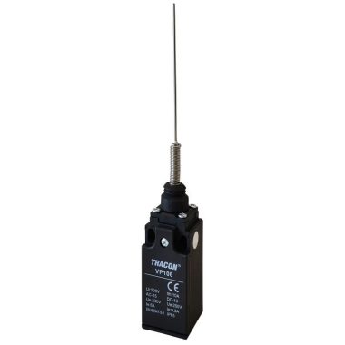 TRACON VP106 Helyzetkapcsoló, rugószáras 1×NO+1×NC, 6A/230V AC, 125mm, IP65