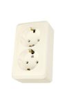 SCHNEIDER WDE001048 PRIMA 2x2P + F socket, 16A, white