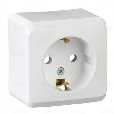 SCHNEIDER WDE001080 PRIMA 2P + F socket, 16A, white