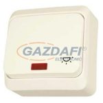   SCHNEIDER WDE001116 PRIMA Egypólusú nyomó lámpajellel, jelzőfényes 10A, krém