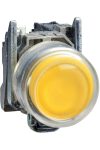 SCHNEIDER XB4BP51EX ATEX D nyomógomb, fém, 1NO, sárga, átlátszó védőspkával