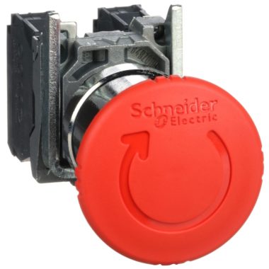 SCHNEIDER XB4BT842 Vészgomb D:40mm fém PP Piros