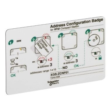 SCHNEIDER XGSZCNF01 Ositrack cím beállító kártya