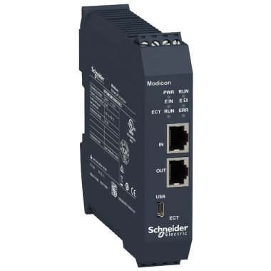 SCHNEIDER XPSMCMCO0000EC Preventa XPS MCM biztonsági vezérlő, kommunikációs modul, EtherCAT, 2xRJ45, csavaros