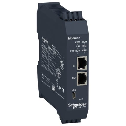   SCHNEIDER XPSMCMCO0000ECG Preventa XPS MCM biztonsági vezérlő, kommunikációs modul, EtherCAT, 2xRJ45, rugós