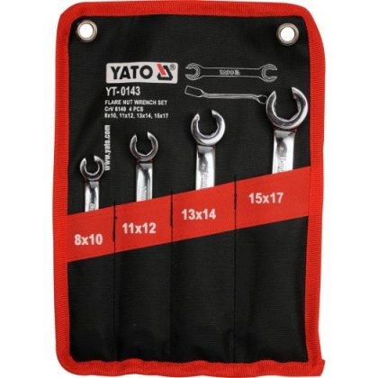 YATO YT-0143 Fékcsőkulcs készlet 4 részes, hajlított