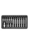 YATO YT-0411 Torx bit készlet 15 részes 1/2 col: T20-T55