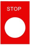 SCHNEIDER ZB2BY2304 Felirati címke 30x40mm, "Stop", piros alapon fehér betűk