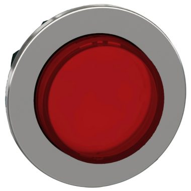 SCHNEIDER ZB4FH43 Harmony panelbe süllyesztett fém világító nyomógomb fej, Ø30, kiemelkedő, piros, nyomó-nyomó