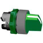   SCHNEIDER ZB5AD503C0 Harmony műanyag választókapcsoló fej, Ø22, 3 állású középre visszatérő, zöld, szürke perem