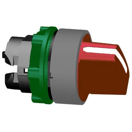   SCHNEIDER ZB5AD704C0 Harmony műanyag választókapcsoló fej, Ø22, 3 állású balról középre visszatérő, piros, szürke perem