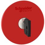 SCHNEIDER ZB5AS964 Kulcsos vészgombfej, átm:60mm, piros