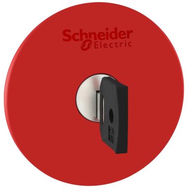 SCHNEIDER ZB5AS964 Kulcsos vészgombfej, átm:60mm, piros