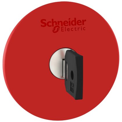 SCHNEIDER ZB5AS964 Kulcsos vészgombfej, átm:60mm, piros