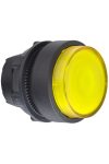SCHNEIDER ZB5AW183 Harmony műanyag világító nyomógomb fej, Ø22, visszatérő, LED-es, kiemelkedő, sárga