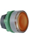SCHNEIDER ZB5AW353C0 Harmony műanyag világító nyomógomb fej, Ø22, visszatérő, beépített LED-hez, narancssárga, szürke perem