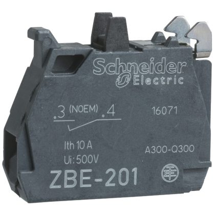   SCHNEIDER ZBE1019 Harmony XB4/XB5 érintkező blokk, 1NO, csavaros csatlakozó lapos vezetékhez