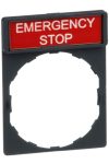 SCHNEIDER ZBY2330 Címketartó címkével "EMERGENCY STOP"