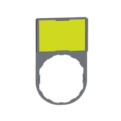   SCHNEIDER ZBY6102C0 Harmony címketartó 30x50 mm, Ø22 készülékekhez, 18x27 mm jelöletlen felirati címkével, fehér/sárga, szürke perem