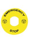 SCHNEIDER ZBY8330 Címke vészgombhoz "EMERGENCY STOP"