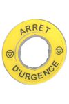 SCHNEIDER ZBY9120 3D felirati címke ARRET D URGENCE