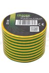 TRACON ZS50 Szigetelőszalag, zöld-sárga 20m×50mm, PVC, 0-90°C, 40kV/mm