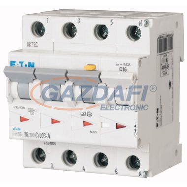 EATON 120673 mRB6-6/3N/D/01-A Áramvédő kismegszak. 6kA 3p+N