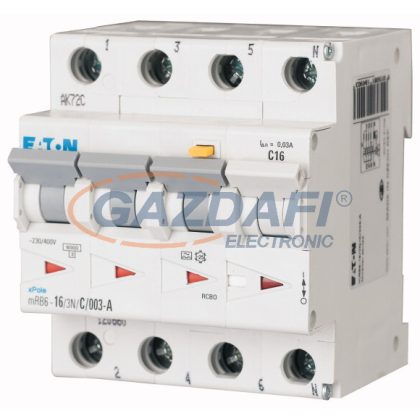   EATON 120673 mRB6-6/3N/D/01-A Áramvédő kismegszak. 6kA 3p+N