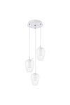 EGLO 94341 Led-es függ.3x6Wfehér/króm 38cmVencino