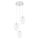 EGLO 94341 Led-es függ.3x6Wfehér/króm 38cmVencino