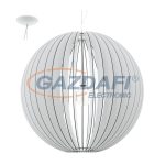 EGLO 94441 Függeszték E27 1x60W fehér 70cm Cossano