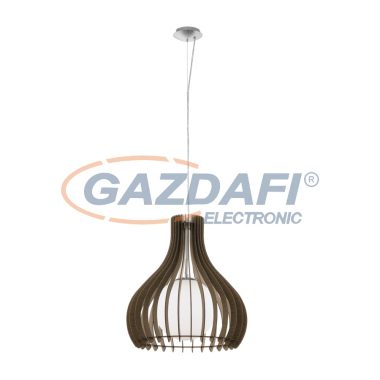 EGLO 96217 Függeszték E27 1x60W 50cm sötétbarna Tindori