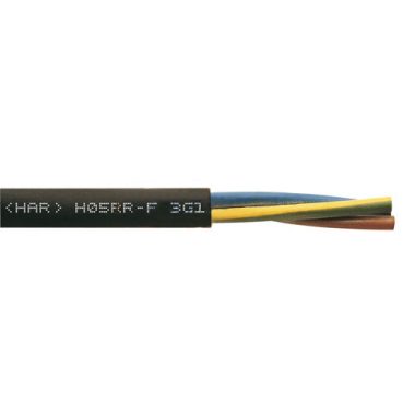  Cablu de cauciuc 3x0.75mm2 răsucit negru H05RR-F