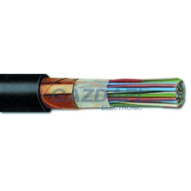  F-2YC2Y 80x2x0,8mm2 cablu de telecomunicații cu bandă de cupru ecranare PE 200 / 300V negru