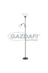 RÁBALUX 4188 Action állólámpa olvasókar H180cm, barna/fehér 230V 100W+25W A++ -> E