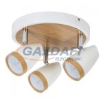   RÁBALUX 5566 Karen spot lámpa,3x4W, LED  fényforrással,fehér/bükk 230V  3000K 840lm A+