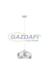 RÁBALUX 6049 Ginger,függeszték  E27 1X MAX 60W, ezüst/fehér 230V