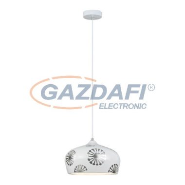 RÁBALUX 6049 Ginger,függeszték  E27 1X MAX 60W, ezüst/fehér 230V