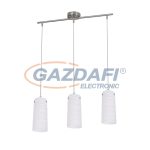   RÁBALUX 6338 Aurel 3-as függeszték  E27 3x60W szatén króm opál 230V     A++ -> E